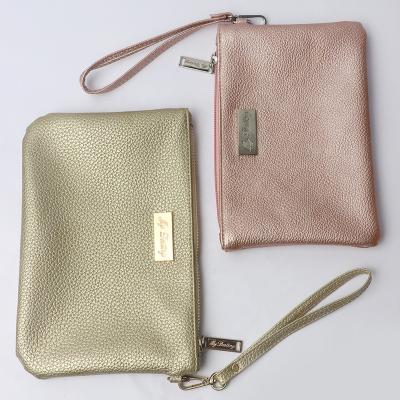 China 2022 Private Label Luxury High Quality Waterproof Eco-leather Wholesale PU Custom Promotional Cosmetic Bag for sale