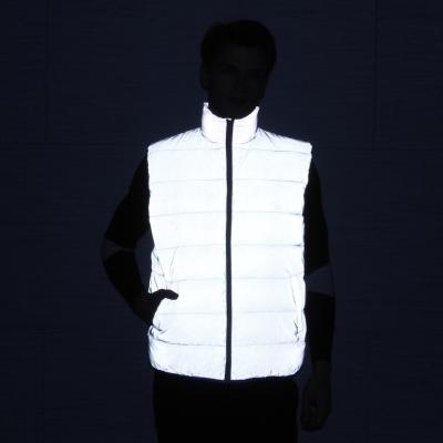 China 2201 Men's Women's Autumn Winter Breathable Fully Reflective Hip-Hop Cotton Clothing Warm Fully Reflective Vest Outdoor Sports Vest Outdoor Sports for sale