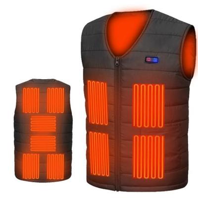 China 2201 Winter Color Women Men Vests&Waistcoats Breathable V-Neck Zipper Sleeveless Vests Usb Heated Vest for sale