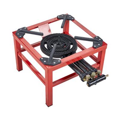 China Powder Coated High Quality Red Powder Coated Commercial Single Burner Gas Stove for sale