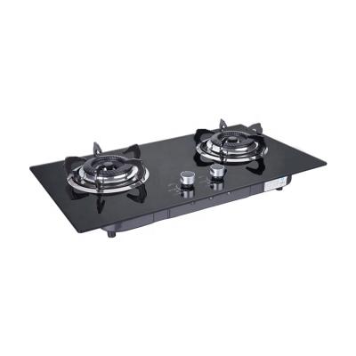 China Cast Iron Product High Quality Portable Gas Stove 2 Burner Glass Main Gas Stove for sale