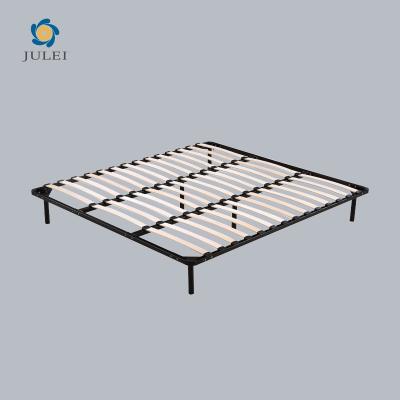 China KD Queen Bed Frame Metal Slat Knock Down Design Queen Bed Base for sale