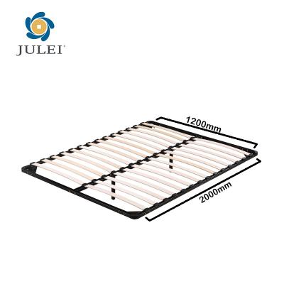 China Knocked Down ISO9001 Factory Wholesale Black Metal Platform Bed Frame With Steel Slat for sale