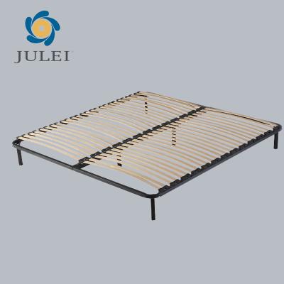 China Welded Double Slat Iron Platform Bed Frame Metal Bed Frames In Hot Sale for sale