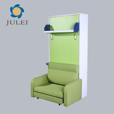 China Living Room Furniture Popular Foldable Folding Sofa Wall Hidden Bed Folding Beds With Shelf Sofa Chair for sale