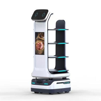 China restaurant & Hotel Supplies Open Delivery Smart Robot Food Voice Interaction Waiter Service Robot Factory Transportation Smart AGV Robot for sale