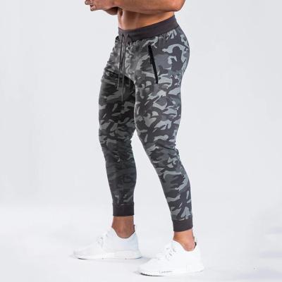 China Antibacterial Men Camouflage Slim Fit Yoga Sports Gym Pants Fitness Joggers With Pockets for sale