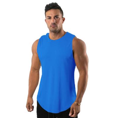 China Antibacterial Mens Sleeveless Shirts Invest Sports Wear Bodybuilding Workout Sublimation Tank Gym Tops for sale