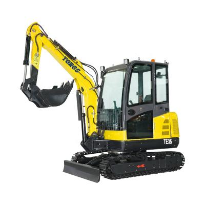 China Hotels Sale TE35 0.8Ton 1Ton 2 Ton Mini Digger Backhoe Excavator Cheap Garden Mini Excavator Hydraulic Excavator For for sale