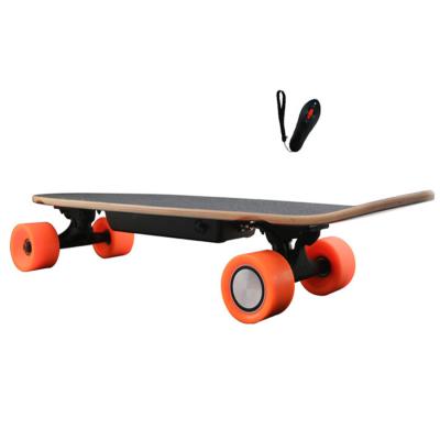 China Wood+plastic+metal New Products Supplier Good Quality Chinese 4 Wheel Mini Electric Skateboard OEM Logo for sale