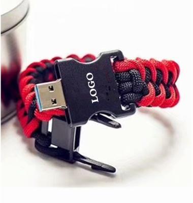 China Hot custom logo instant custom bulk customer training flash USB linen bracelet USB flash drive memory bracelet flash drive for sale