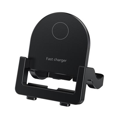 China 2021 New Cell Phone OEM Logo Universal Desk Mobile Phone Holder With Wireless Charger Station 15W for sale