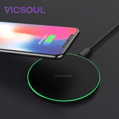 China Mobile Phone Metal Fast Charging Wireless Charger For Samsung Galaxy S9 S8 S7 S6 IPhone 8/X/XR/XS/MAX for sale