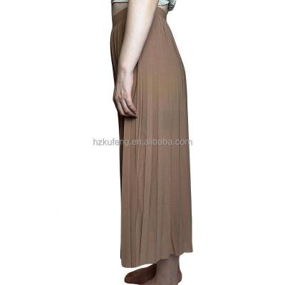 China Factory Outlet Women Breathable Straight Leg High Waist Elastic Loose Casual Pleated Gurkha Pleated Straight Pleat Sundress for sale