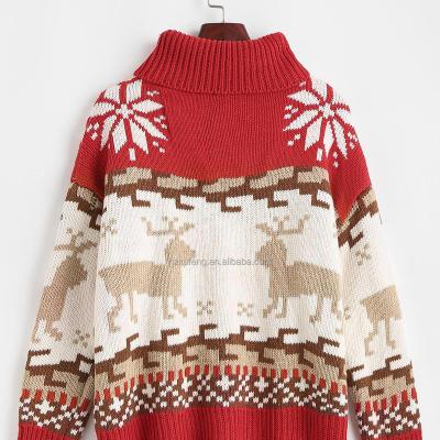 China Custom Christmas Sweaters Merry Christmas Christmas Sweater Sweater Breathable Men's Neck Sweater Christmas Sweaters For Adults for sale