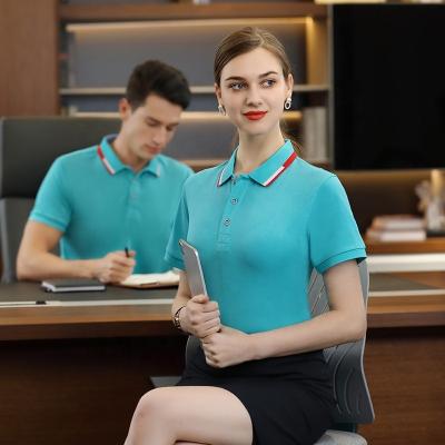 China Breathable Wholesale Cotton Polyester Cheap Work Casual Golf Tops Uniform Plain Polo Shirt for sale