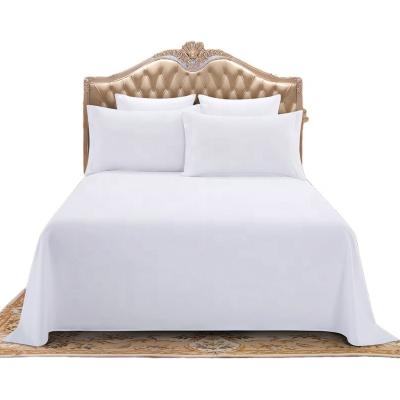 China 5 Stars Hotel Customizable White 100% Cotton Used Luxury Bed Sheet Hotel Bed Sheets For Sale for sale