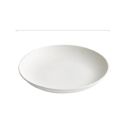 China Sustainable Premium High End Specialty Hotel Deep Dish Hotel Specialty Dish Feeling Restaurant Ceramic Dinner Dish for sale