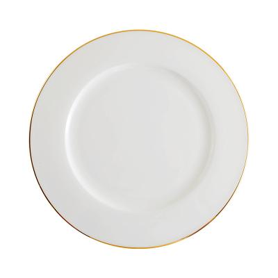 China Sustainable Hot Selling Palace Style Hotel Restaurant 5 Star Gold Edged Bone China Dinnerware 4 Pieces Set Color Dining Dish Set for sale