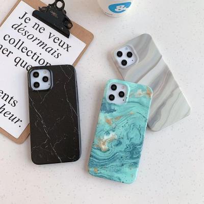 China Luxury Marble Anti-drop IMD Cell Phone Bags Designer Phone Case For iPhone 12 11 Pro Case 13 Max for sale