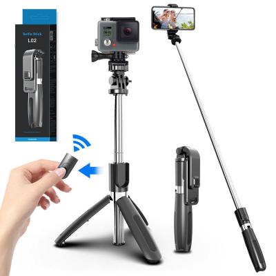 China L02 360 Selfie Portable Selfie Palo Flexible Stick with Wireless Remote Controller 1m Tripod Mount for Mobile Phone for sale