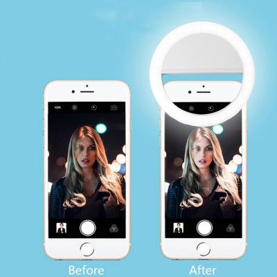 China Portable USB Rechargeable 36 LED Selfie Ring Light Fill Light for Mobile Phone for sale