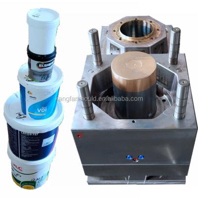 China plastic bucket injection mold and plastic paint bucket mold for sale