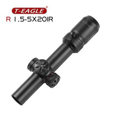 China Aluminum Alloy T-EAGLE R 1.5-5x20 IR Rifle Tactical Scope Rifle Outdoor Hunting Square For Air Gun With Free Mount for sale