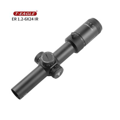 China Waterproof/fogproof/T-Eagle ER 1.2-6X24 IR Shockproof Pneumatic Sight Riflescope Dot Optics Tactical Red Squares For Hunting for sale