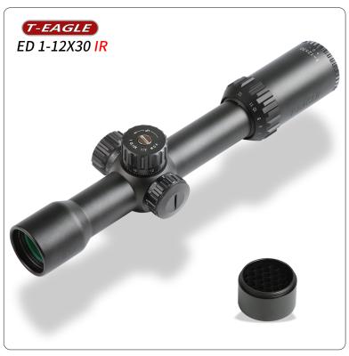 China Waterproof/fogproof/shockproof T-EAGLE MR ED 1-12x30 IR hunting riflescope accessories long range hunting shockproof sight for pcp pneumatic gun for sale