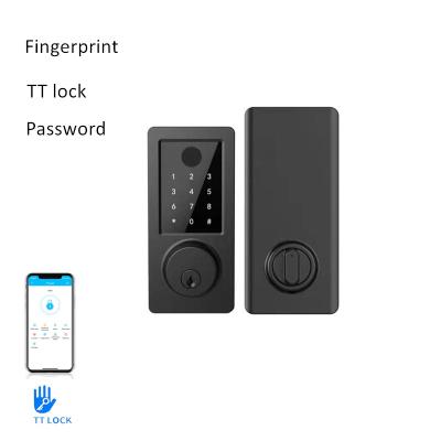 China Residential TTT lock fingerprint door deadbolt smart safe digital door lock wifi European style deadbolt for sale