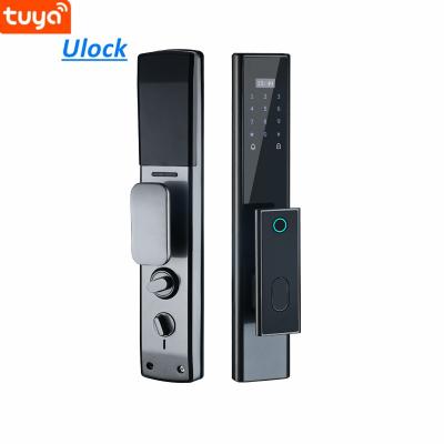 China Residential smart door tuya door lock main door double door lock push-pull electronic Alexa Compliant for sale