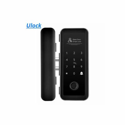 China tuya Ulock fingerprint smart glass door lock popular security model GTT010 outdoor for sale