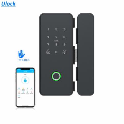 China ttlock keyless app desktop fingerprint security smart electronic lock for glass door for sale