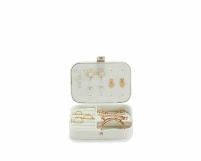 China Leather Alice High-Grade Portable Jewelry Box Compact Storage Box for Earrings Necklace 16.5*11.5*5.5(cm) for sale