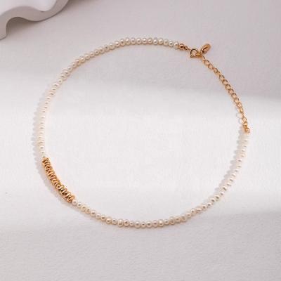 China Vintage Alice Women's Simple Pearl Bracelet Intimate Small Pieces of 18K Gold Plated 925 Sterling Silver Luxury Fine Jewelry Necklace for sale