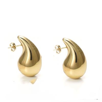 China Hyperbole no Stud Earrings Water Drop ALLOY 14K Gold Plated Hot drop earrings in Europe and America for sale