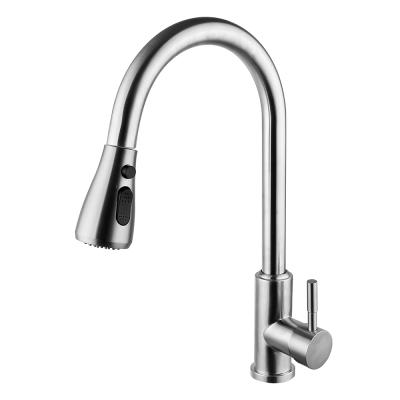 China Modern Wall Mounted Commercial Kitchen Sink Single Lever Faucets Style Pre Rinse In Chrome Single Handle Pull Down Kitchen Faucet for sale