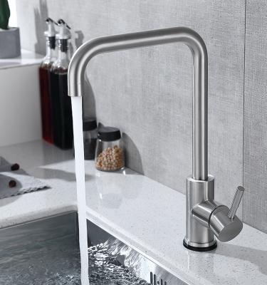 China Sense Faucets Wholesale Fashion To Modern Kitchen Healthy Durable Stainless Steel Single Handle Faucet for sale