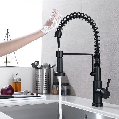 China Sense faucets 304 stainless steel hot water cold black flexible hoses for single handle kitchen faucet and sink pull down faucet for sale