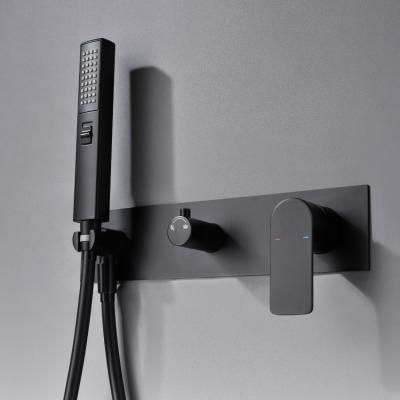 China New Design Luxury Modern Bathroom Sliding Bar Hidden In The Wall Shower System Set for sale