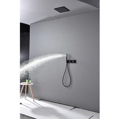 China With Slide Bar High Popularity Bathroom Waterfall Shower Mixer Concealed Wall Mounted Bath Shower Mixer Set for sale