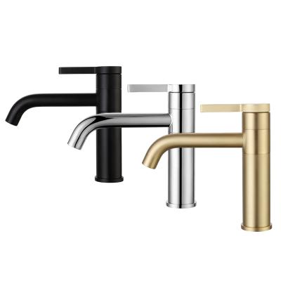 China Modern Single Handle Low-bar Basin Single Hole Single Hole Basin Faucet Simple And Fashionable Copper Faucet for sale