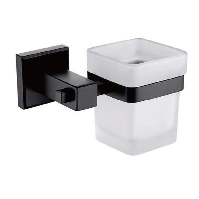 China Factory Direct Sales Modern Bathroom Stainless Steel Wall Mount 1 Cup Toothbrush Holder Set for sale