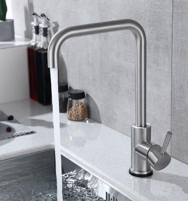 China Sense Faucets Newly Designed High Quality Long Neck Swan Stainless Steel Single Lever Hot And Cold Faucet for sale