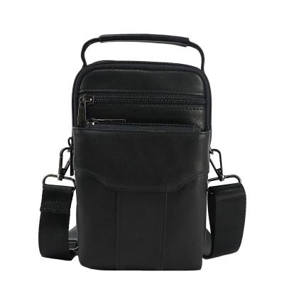 China Wholesale Fashion Men Leather Strap Sling Bags Simple Custom Cross-Body Shoulder Bags Men Chest Bag Multifunctional for sale