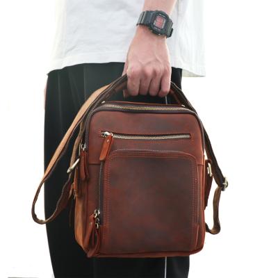 China 2021 Wholesale Vintage Retro Leather Shoulder Cross - Body Shoulder For Men Fashion Shoulder Women Bag for sale