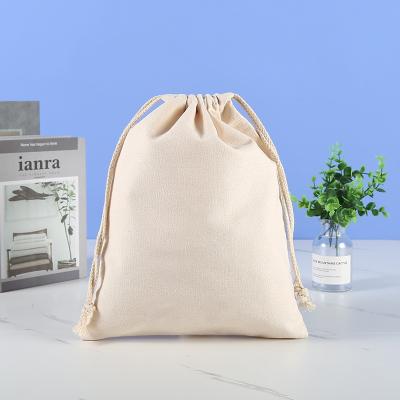 China Soft-loop stain canvas corset pouch LOGO cotton canvas storage drawstring corset mouth printed cotton bag for sale