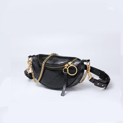 China Wholesale Fashion GENUINE LEATHER Luxury Cross - Chest Bag Handbag Fanny Packs Custom Logo Chest Bag Women Body Shoulder Bag for sale