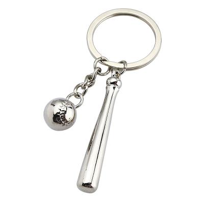 China New Metal Baseball Key Chain 3D Metal Key Chain Rugby Baseball Key Chain Accessories Metal Baseball Key Chain Leisure Games Tournament for sale